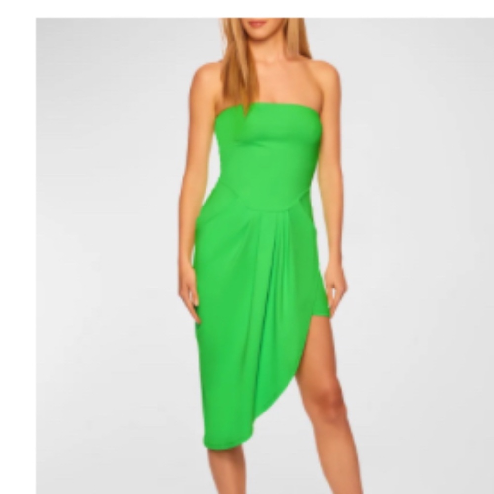 Susana Monaco Strapless Asymmetric Mini Tube Dress